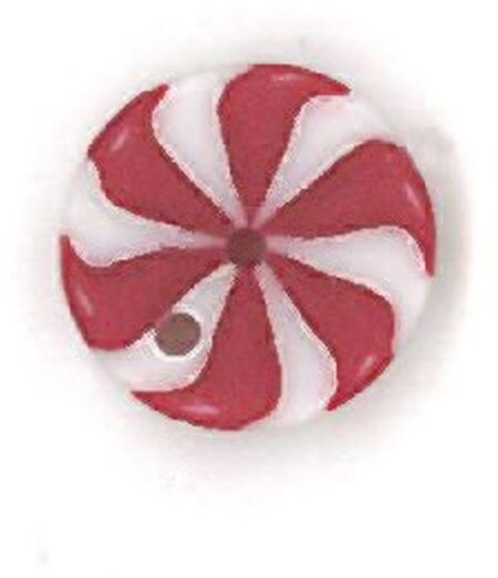 Tiny Peppermint Swirl Button