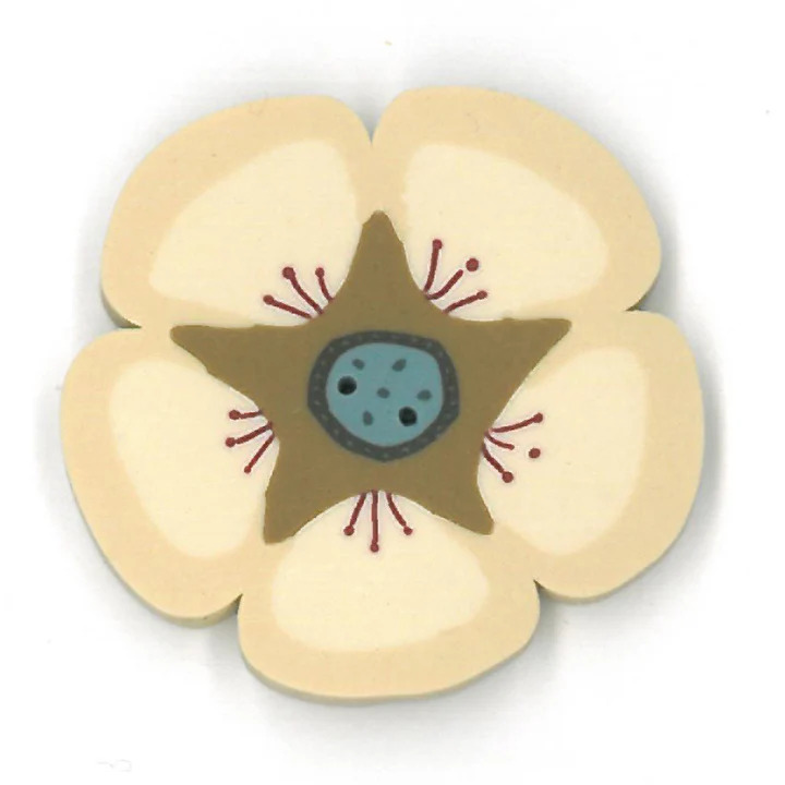 Extra Large Colonial Cream Posy Button