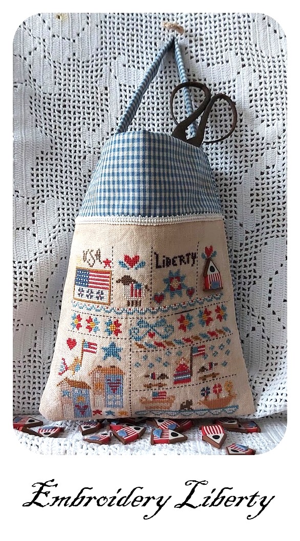 Embroidery Liberty - Patriotic Cross Stitch Pattern