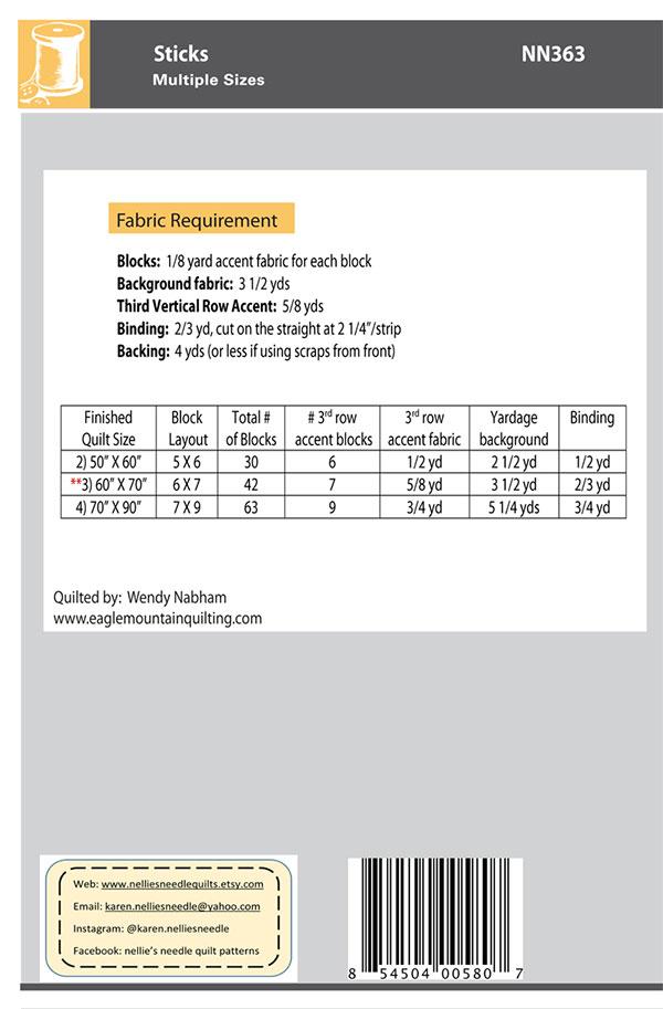Sticks - Quilt Pattern