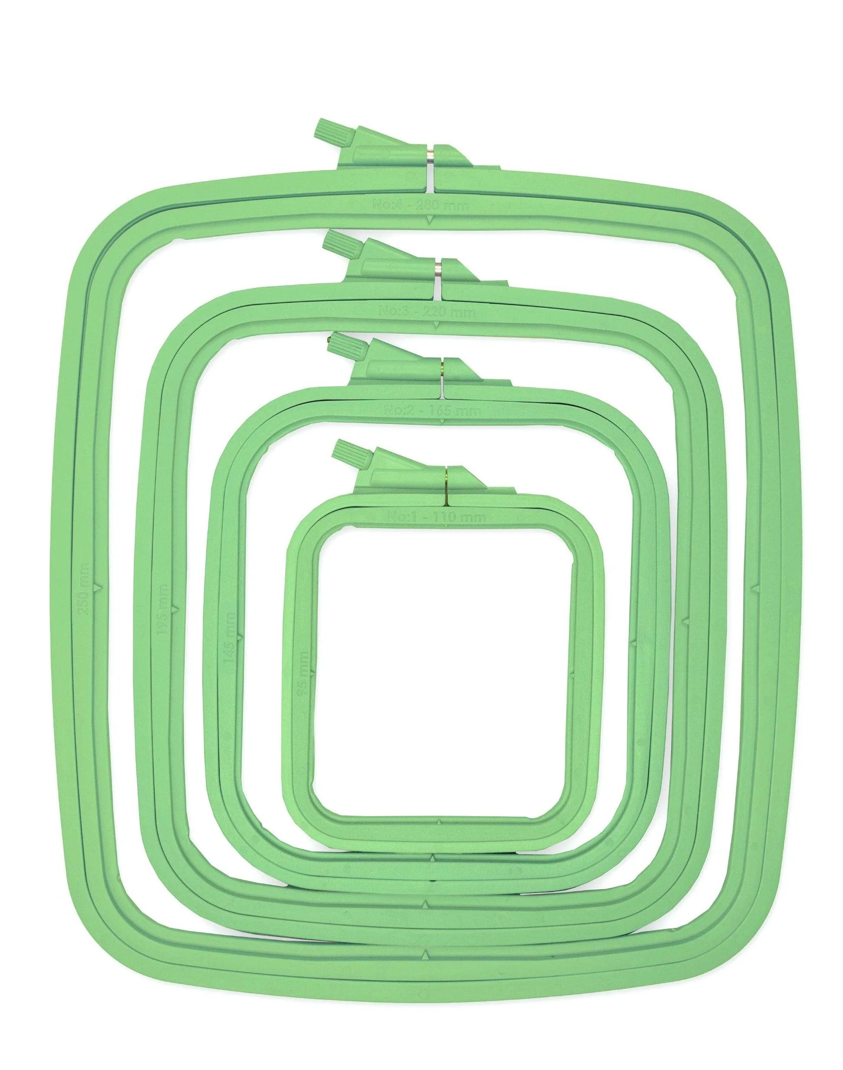 Nurge Plastic Embroidery Hoop - 4.3" x 3.7" Green