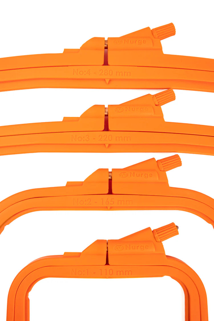 Nurge Plastic Embroidery Hoop - 5.7" x 6.5" Orange