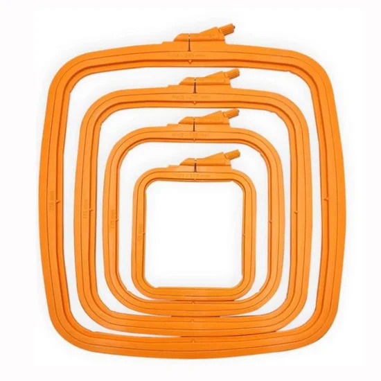 Nurge Plastic Embroidery Hoop - 8.6" x 7.6" Orange