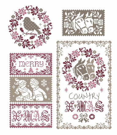Country Xmas (English Version) - Cross Stitch Pattern