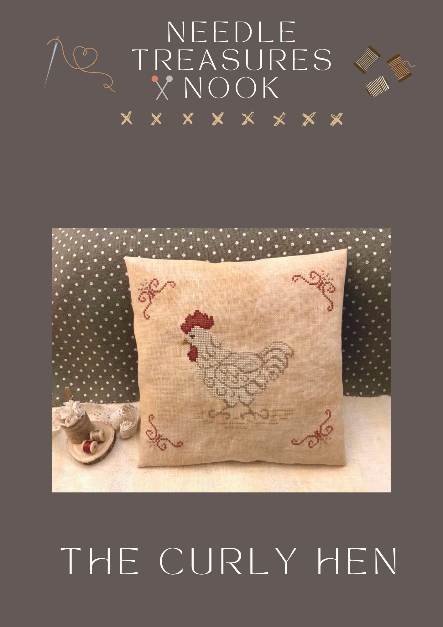 The Curly Hen -  PDF Cross Stitch Pattern