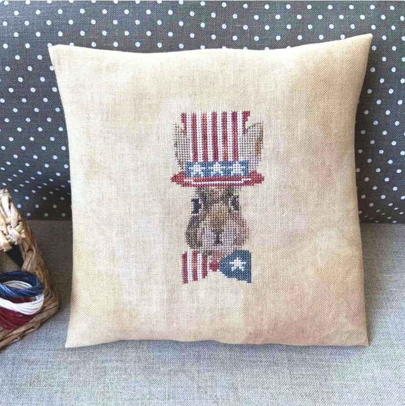 Patriotic Rabbit -  PDF Cross Stitch Pattern