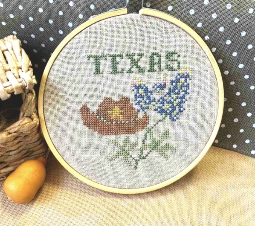 Texas Bluebonnet -  PDF Cross Stitch Pattern
