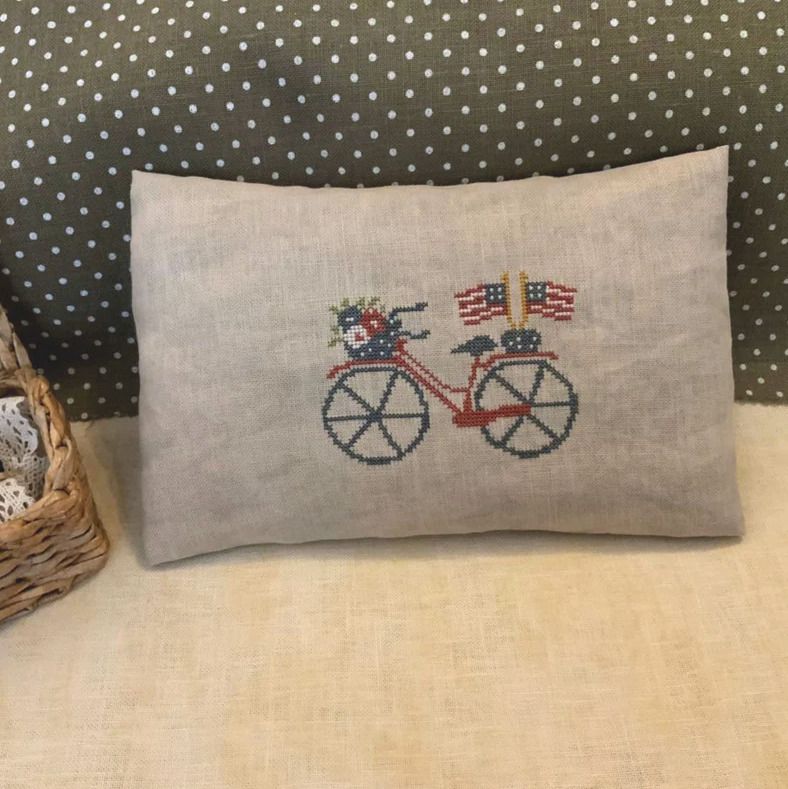 Patriotic Bike -  Cross Stitch Pattern