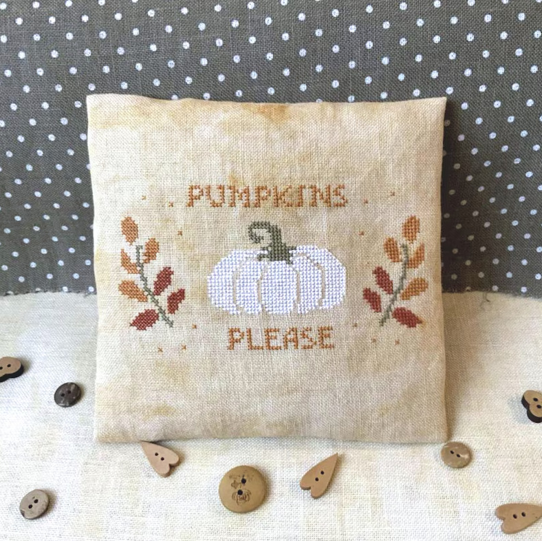 White Pumpkin Elegance -  PDF Cross Stitch Pattern