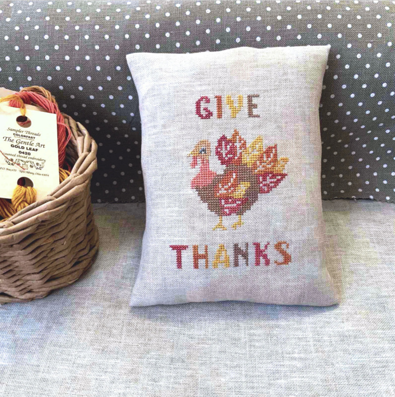 Thankful Turkey - Thanksgiving PDF Cross Stitch Pattern