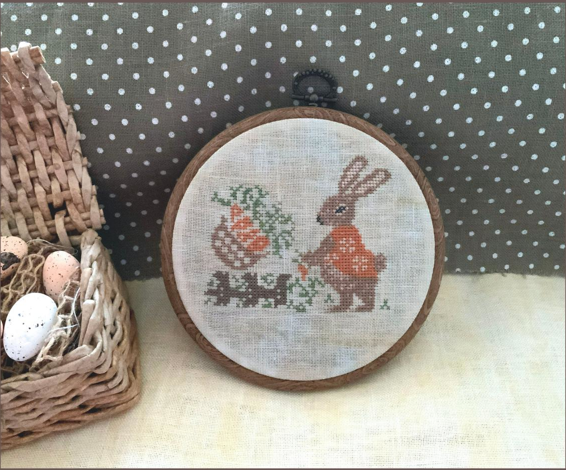 The Gathering Hare - Easter PDF Cross Stitch Pattern