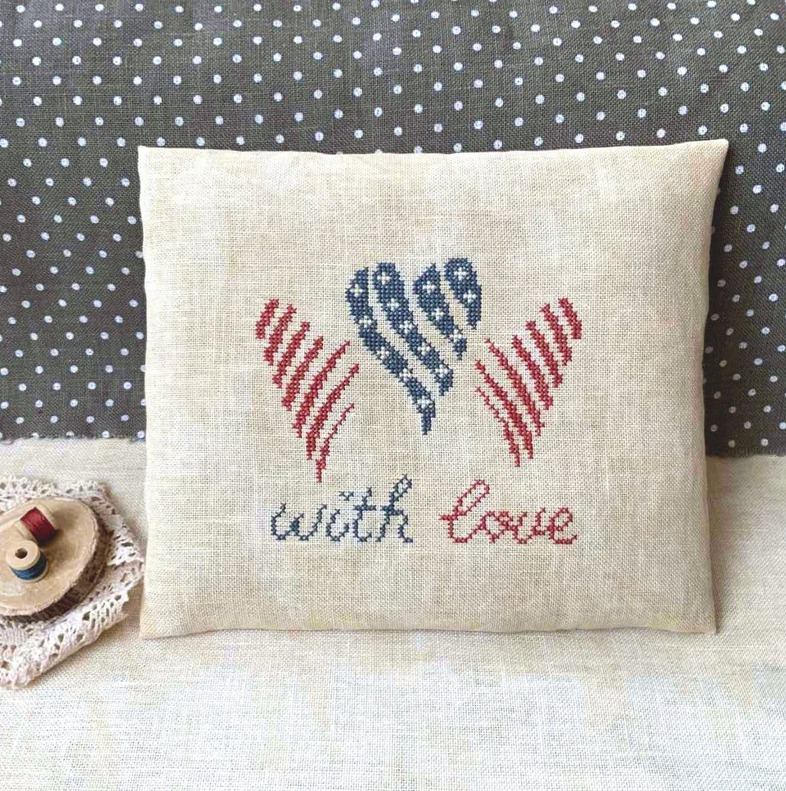 Americana Hearts - Cross Stitch Pattern
