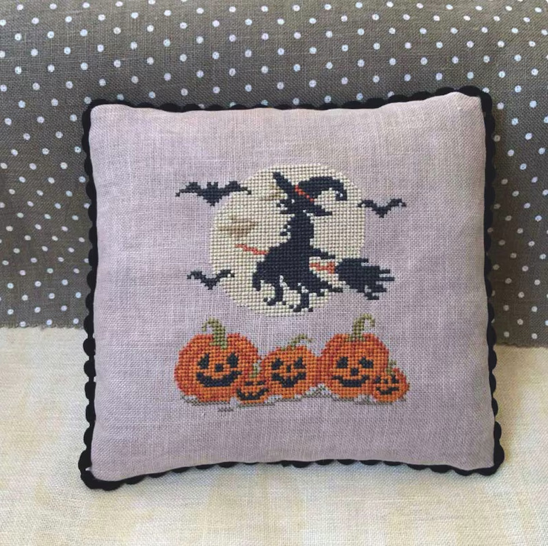 Spooky Night Flight - Halloween PDF Cross Stitch Pattern
