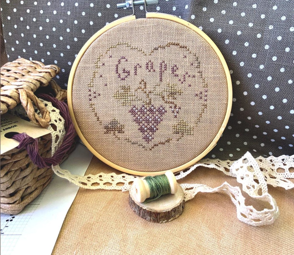Grapes - Cross Stitch Pattern