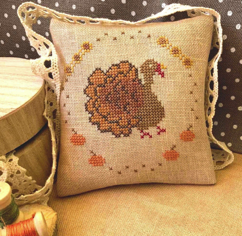 Turkey Quaker - Thanksgiving Cross Stitch Pattern
