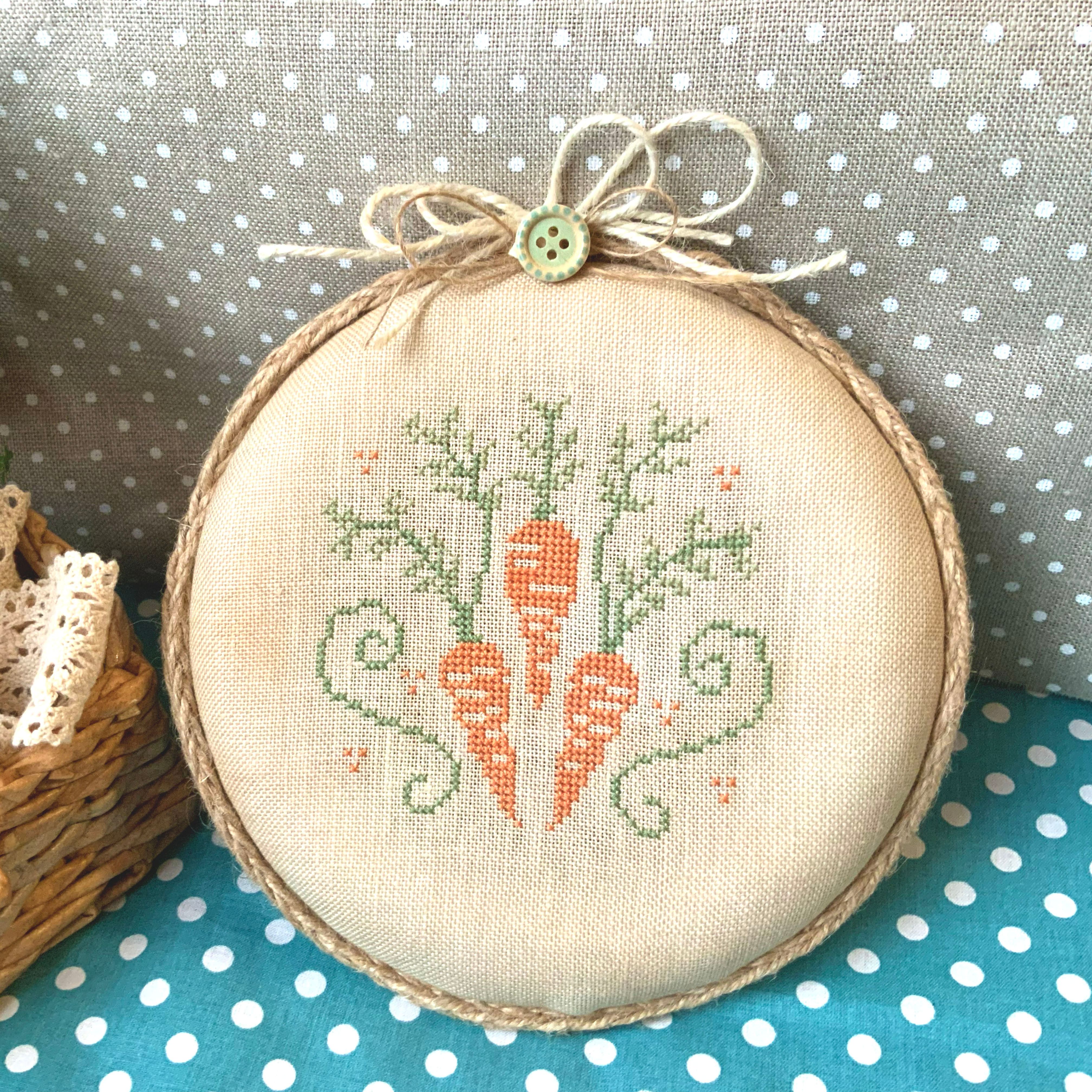 Carrot Trio Charm - Cross Stitch Pattern
