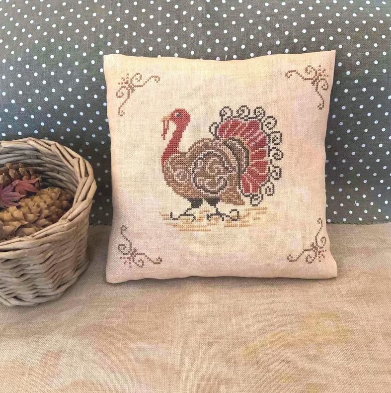 The Curly Turkey - Thanksgiving PDF Cross Stitch Pattern