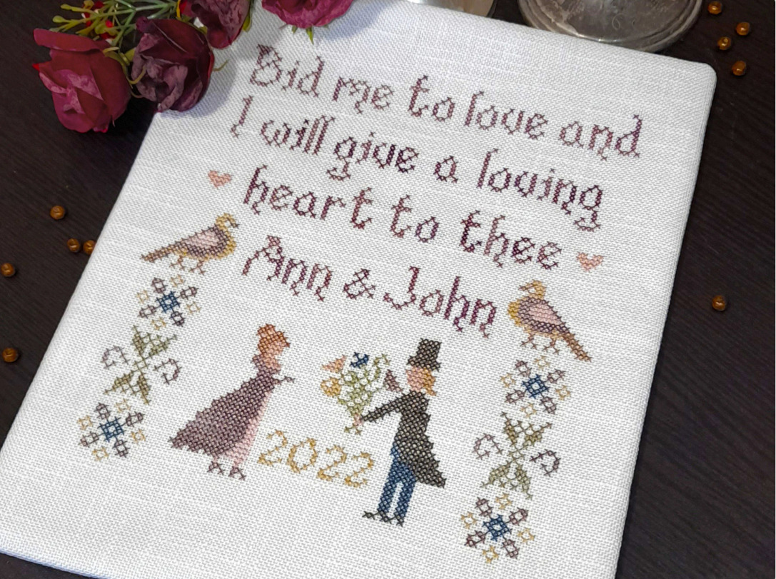 Romantic Sampler - PDF Cross Stitch Pattern