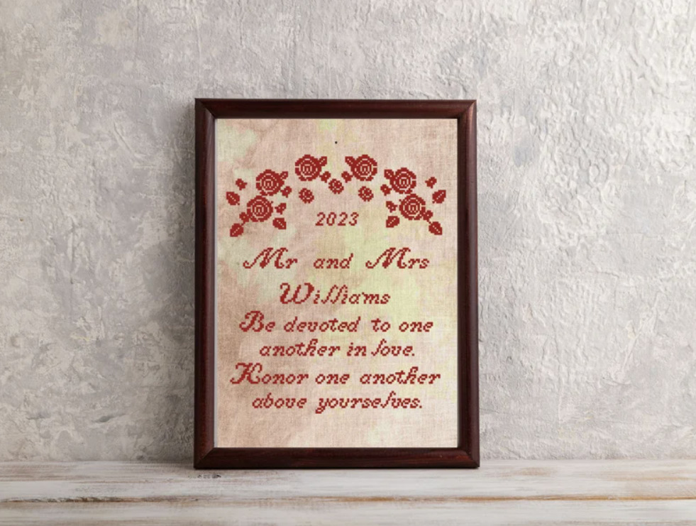 Devoted to One Another - PDF Cross Stitch Pattern