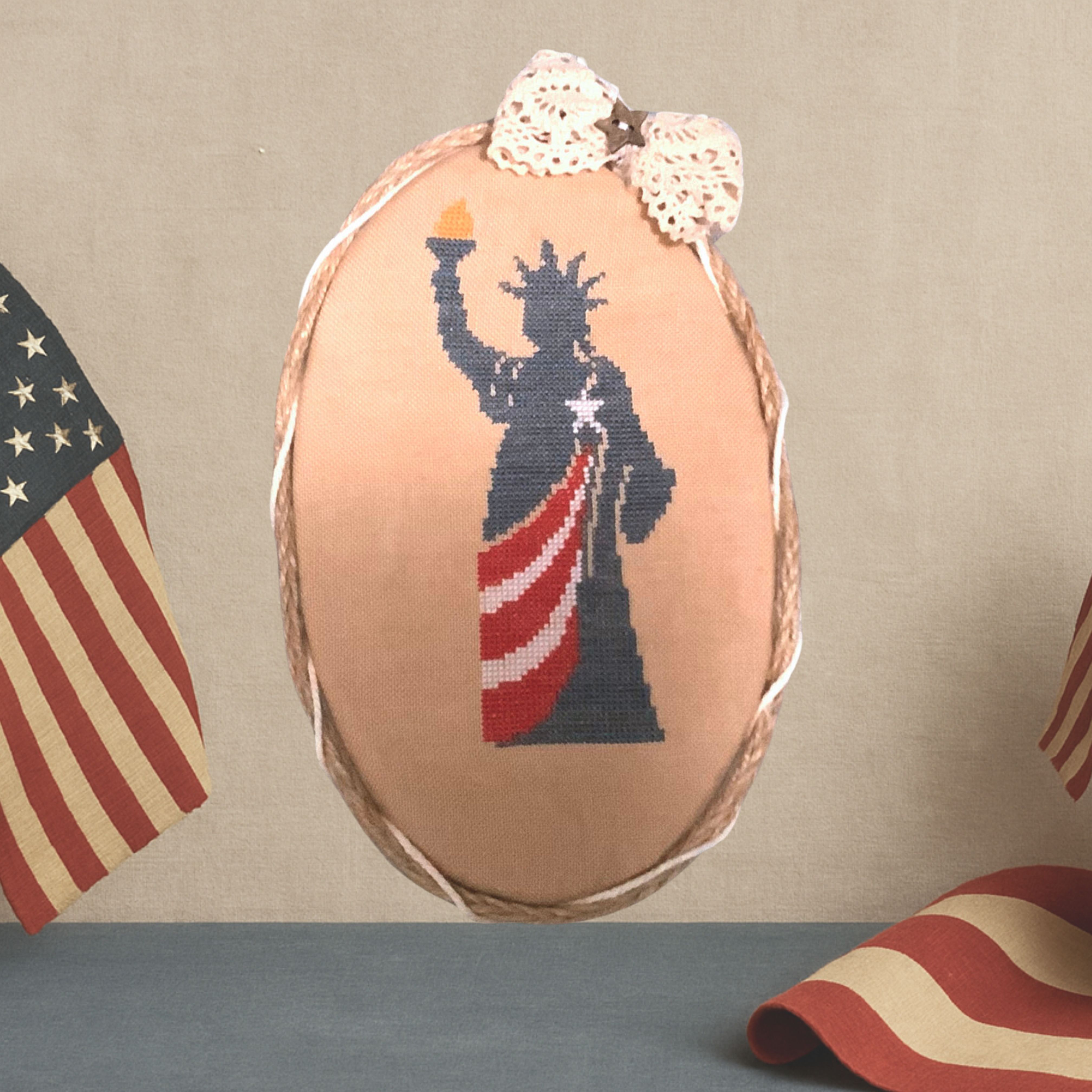 Lady Liberty Americana - Patriotic PDF Cross Stitch Pattern