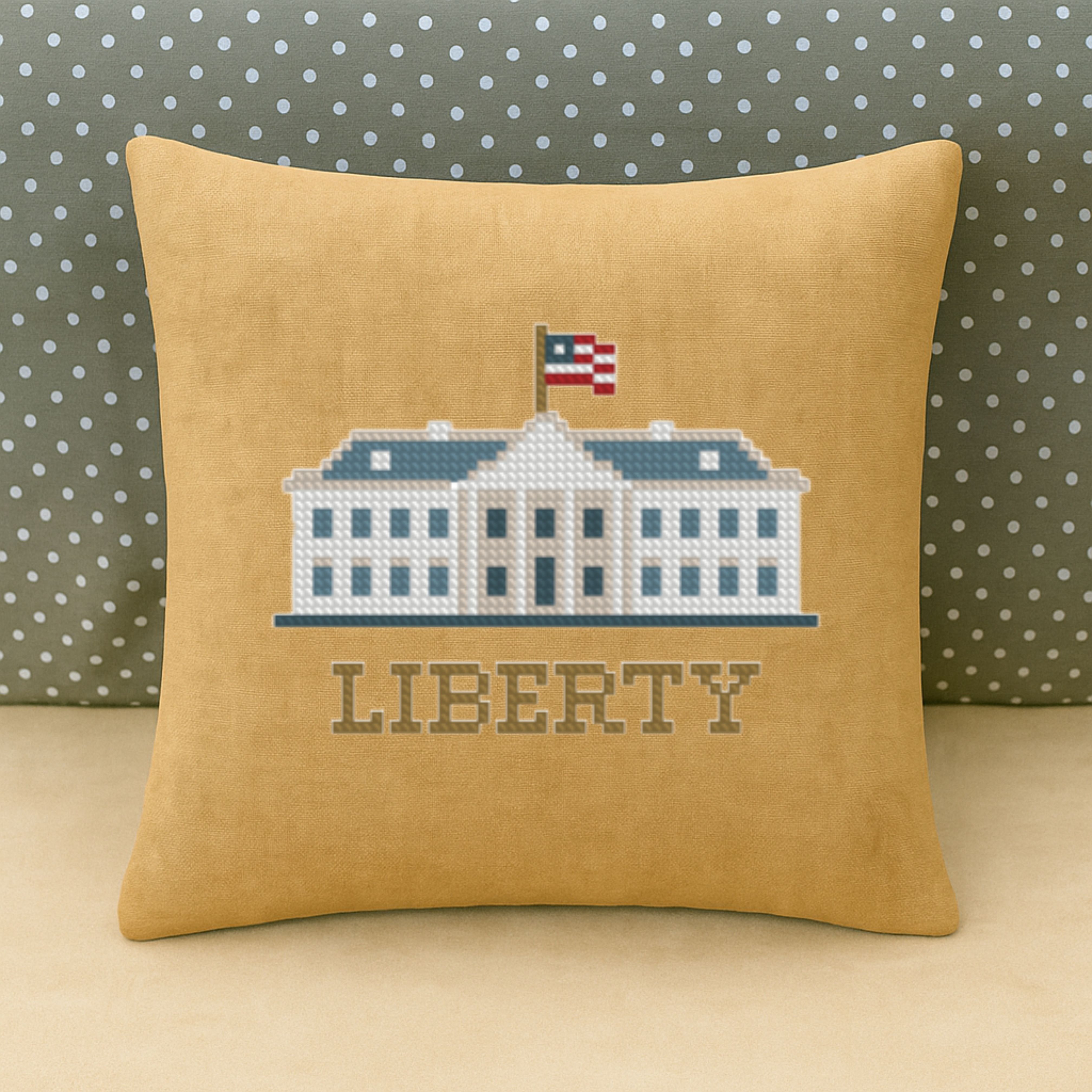 White House Spirit - Patriotic PDF Cross Stitch Pattern