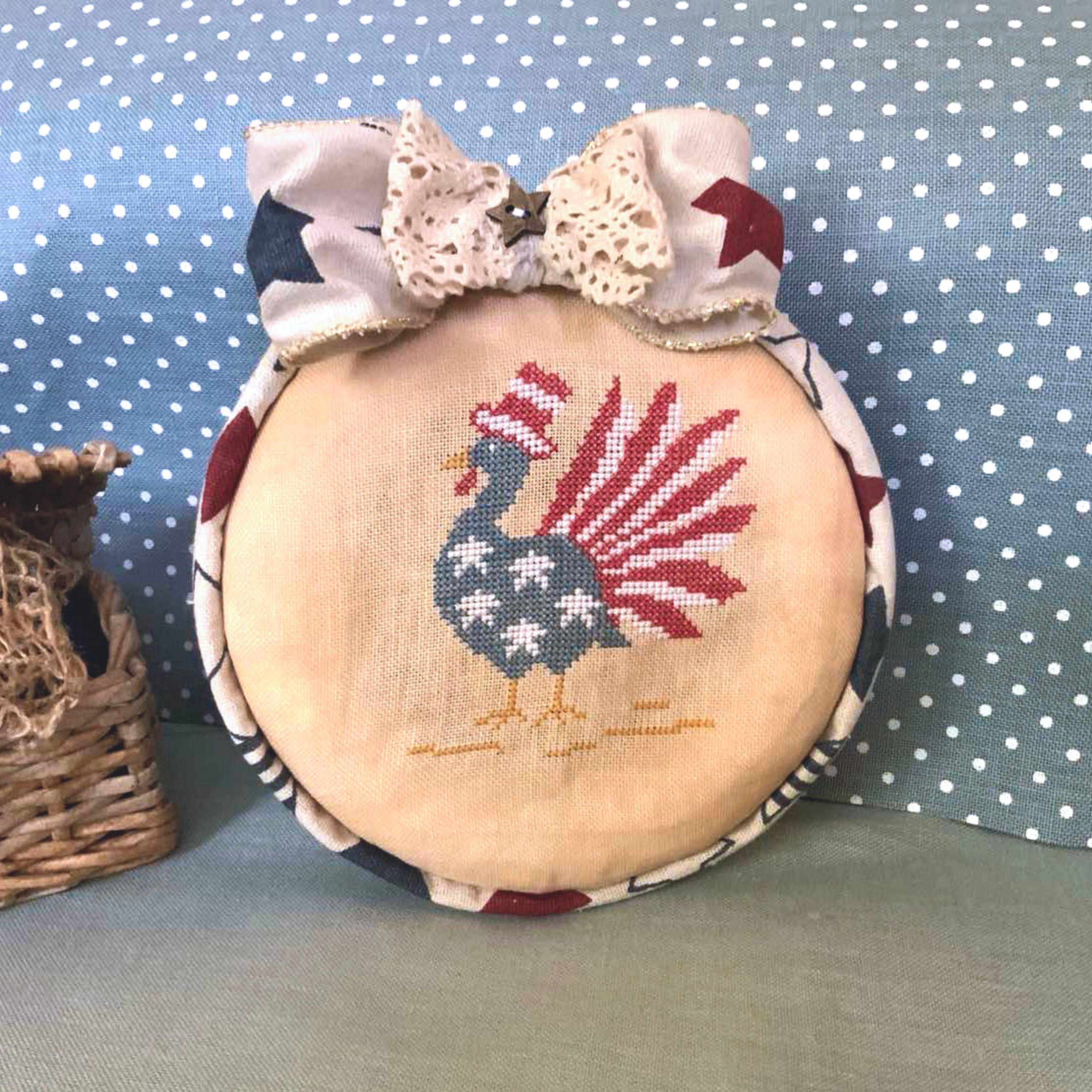 Stars, Stripes, & Feathers - Patriotic Cross Stitch Pattern