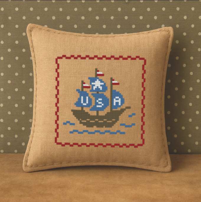Wind of the Brave - Patriotic Cross Stitch Pattern