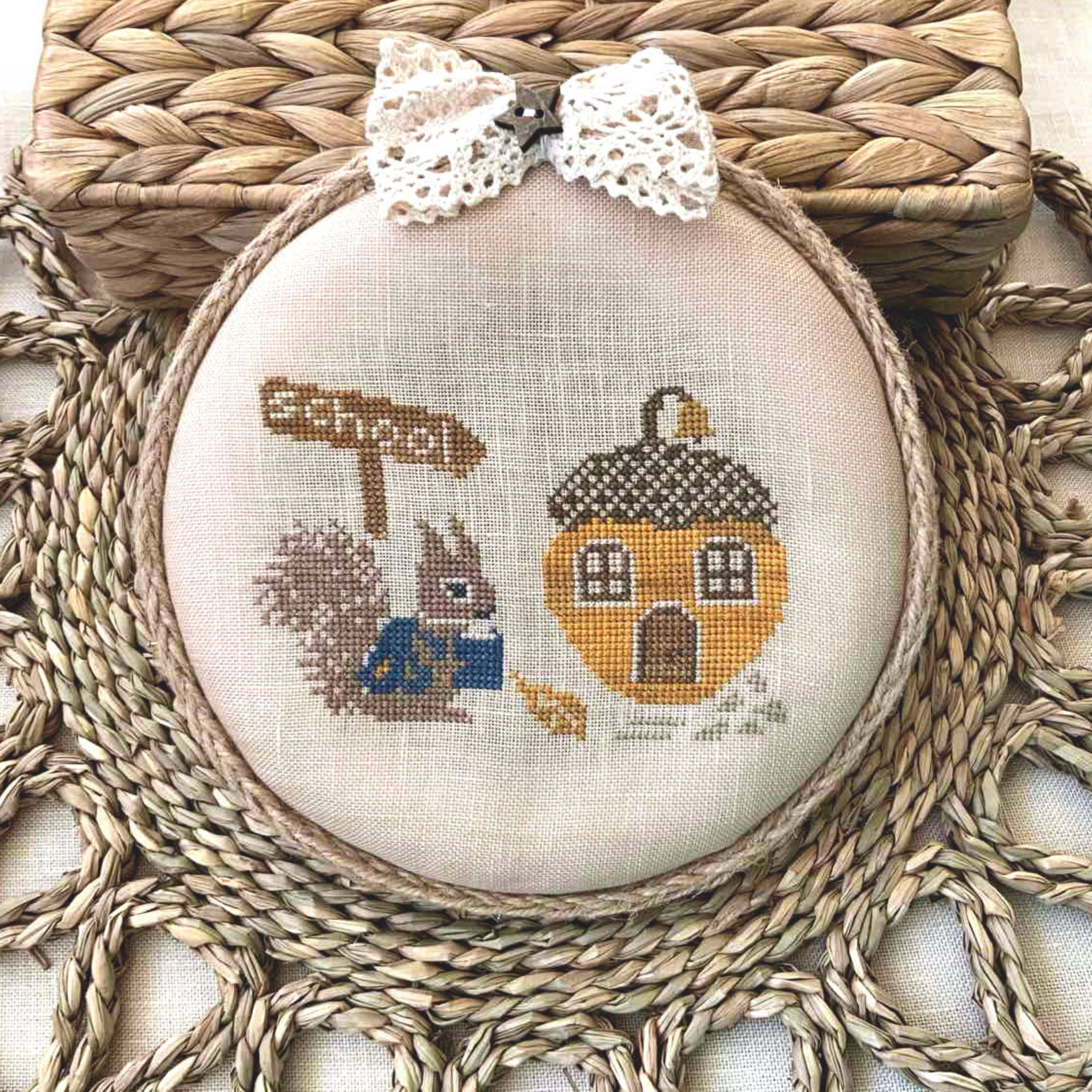 Olde Acorn School - PDF Cross Stitch Pattern