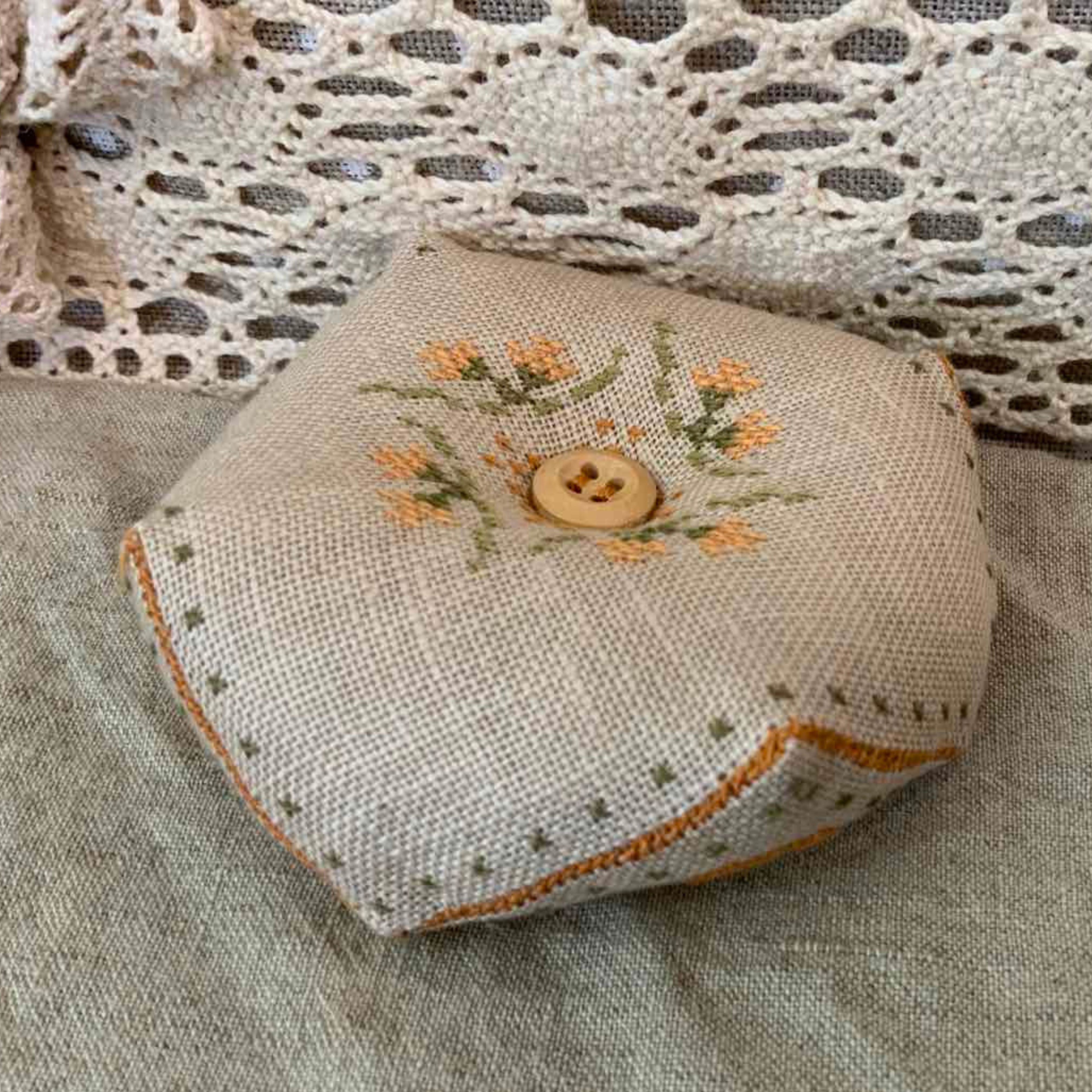 Pumpkin Spice Biscornu - Fall Cross Stitch Pattern