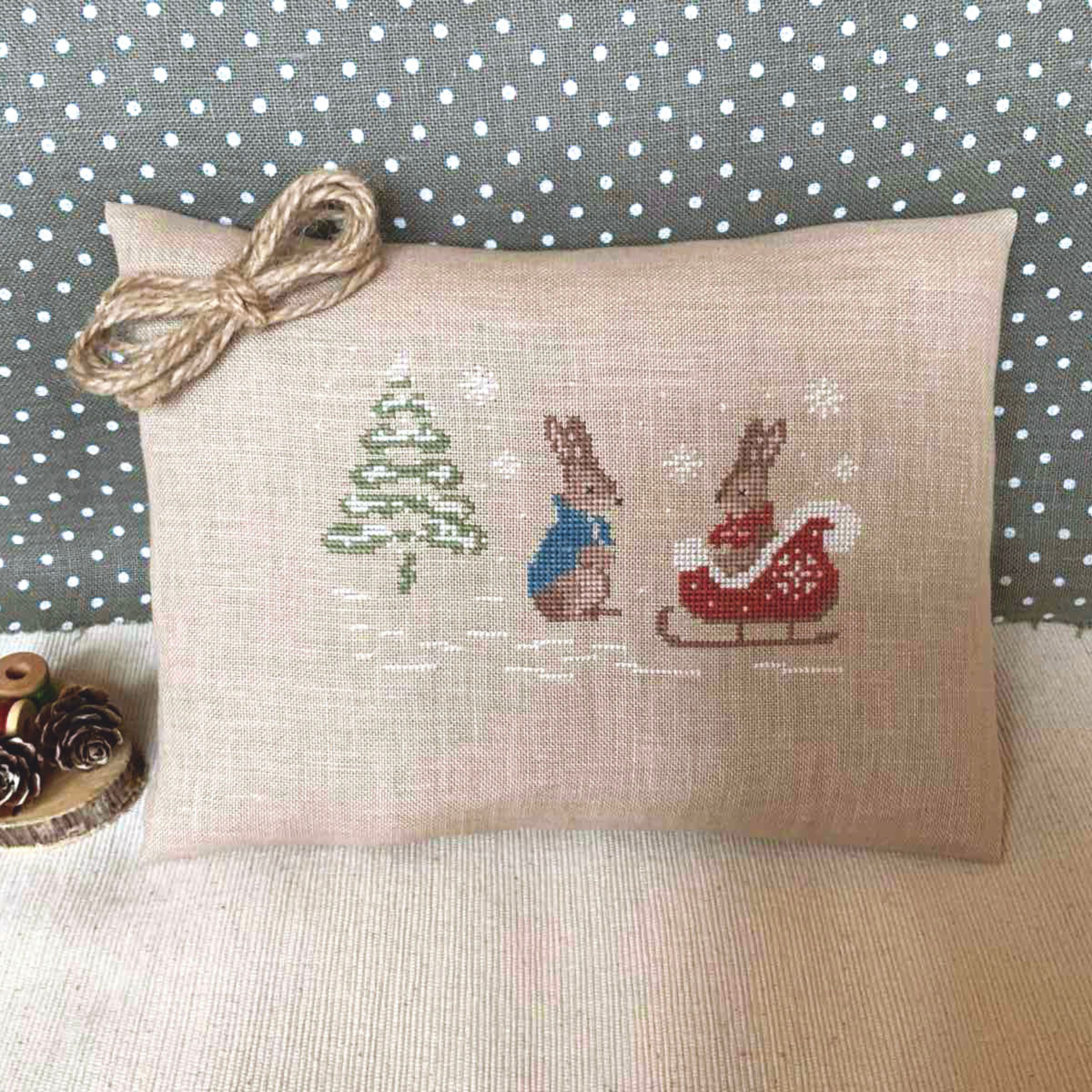 Winter Wonderland Rabbits - Christmas Cross Stitch Pattern