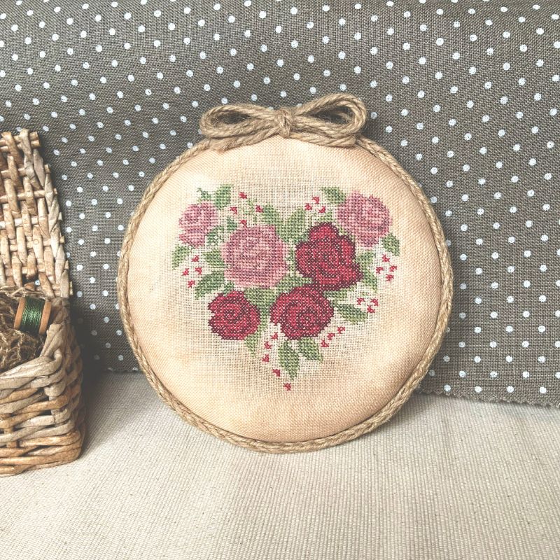 Vintage Heart of Roses - Cross Stitch Pattern