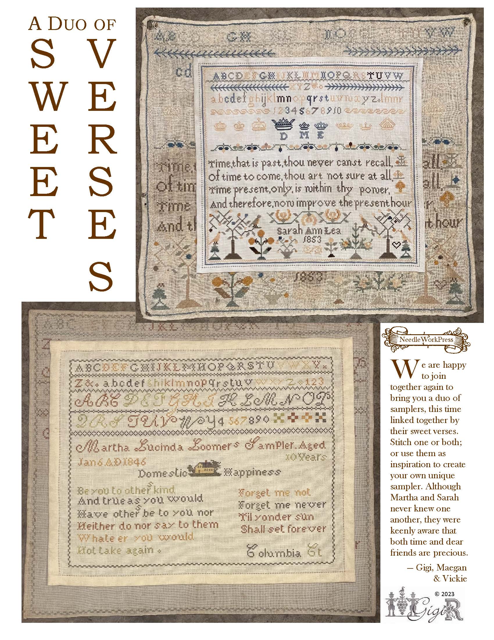 A Duo of Sweet Verses - Christian Cross Stitch Pattern