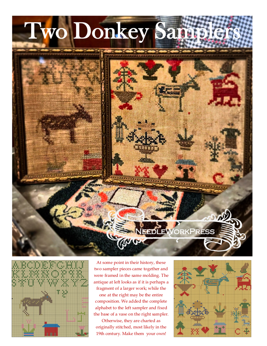 Two Donkey Samplers - Cross Stitch Pattern