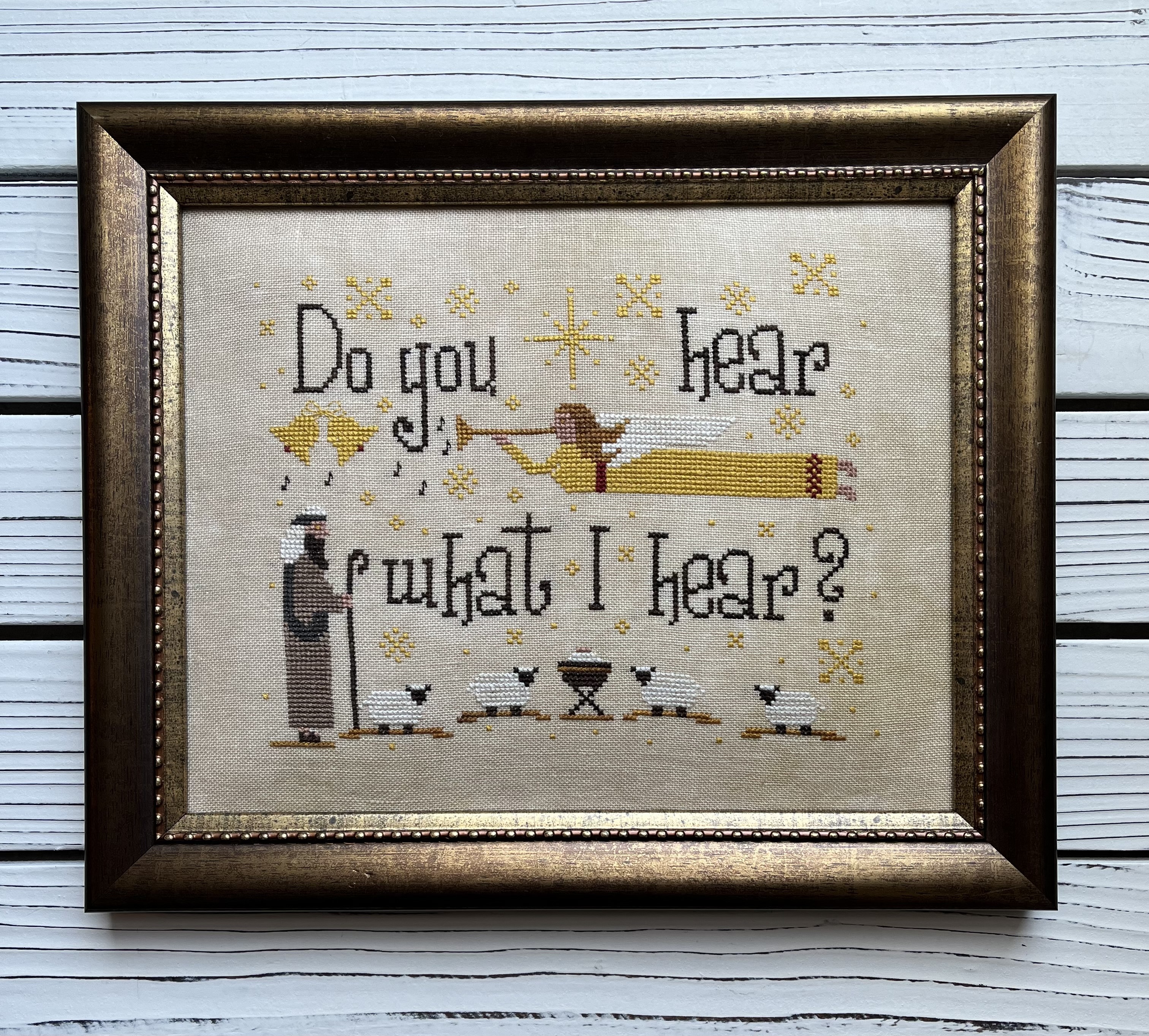 Do You Hear What I Hear? - Nativity Cross Stitch Pattern