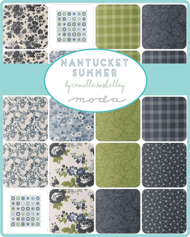 Nantucket Summer Quilting Cuddle Lake - Quilt Fabric, different perspective #1, zoomed in. Select this picture to zoom back out.