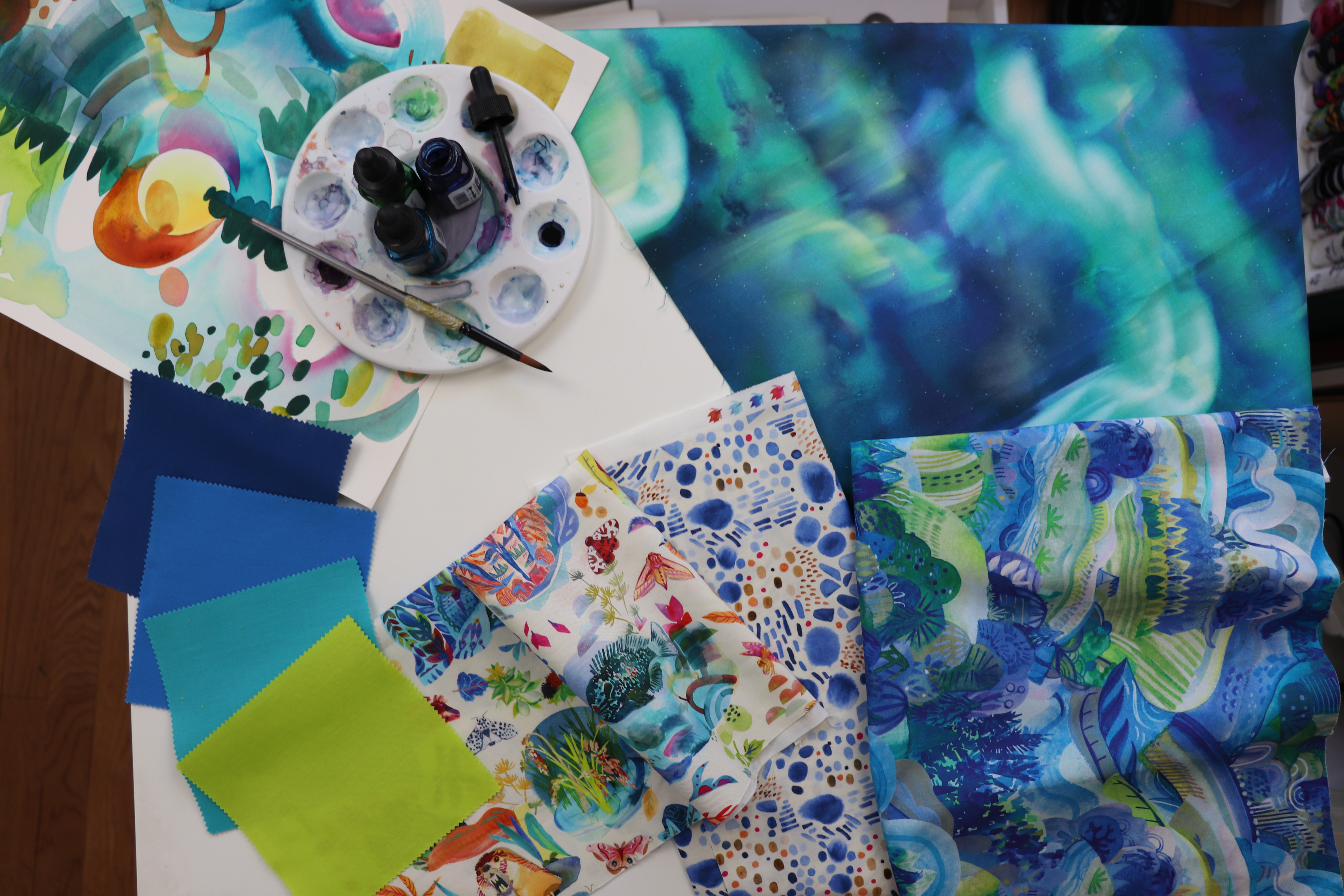 Northern Brights Night Sky - Quilt Panel