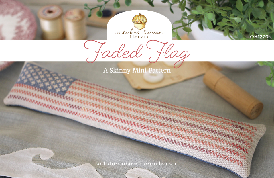 Faded Flag - A Skinny Mini - Cross Stitch Pattern