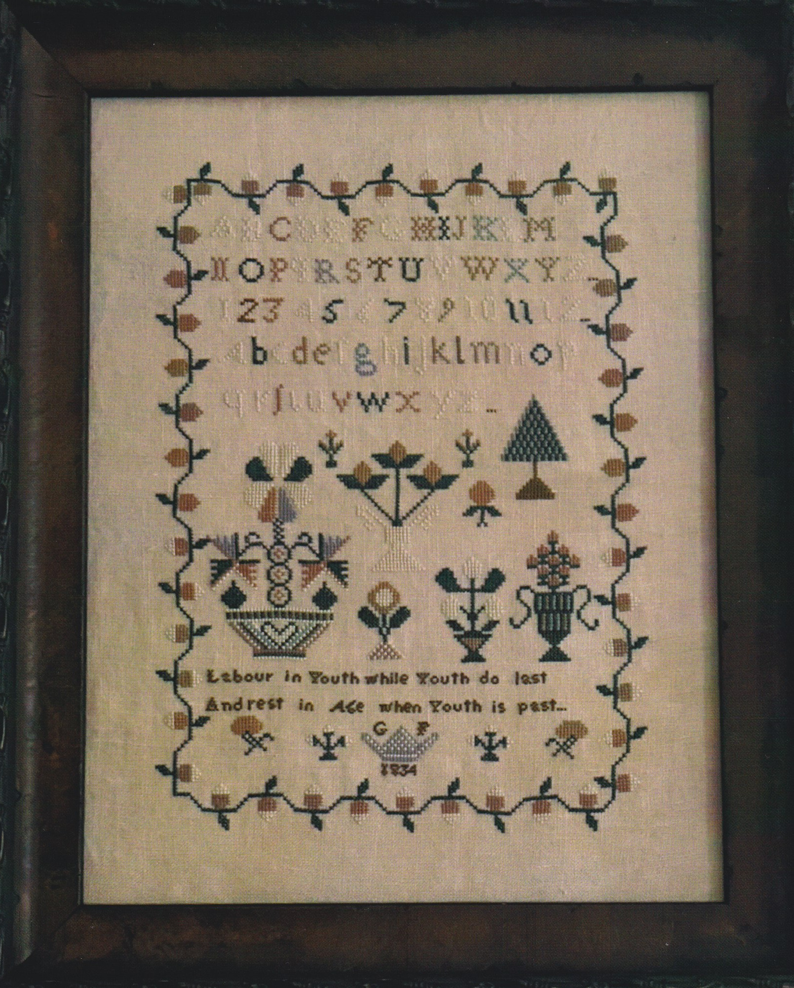 G. F. 1834 - Cross Stitch Pattern