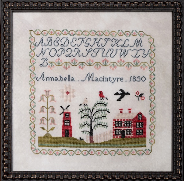 Annabella Mcintyre - 1850 - Cross Stitch Pattern, zoomed in. Select this picture to zoom back out.
