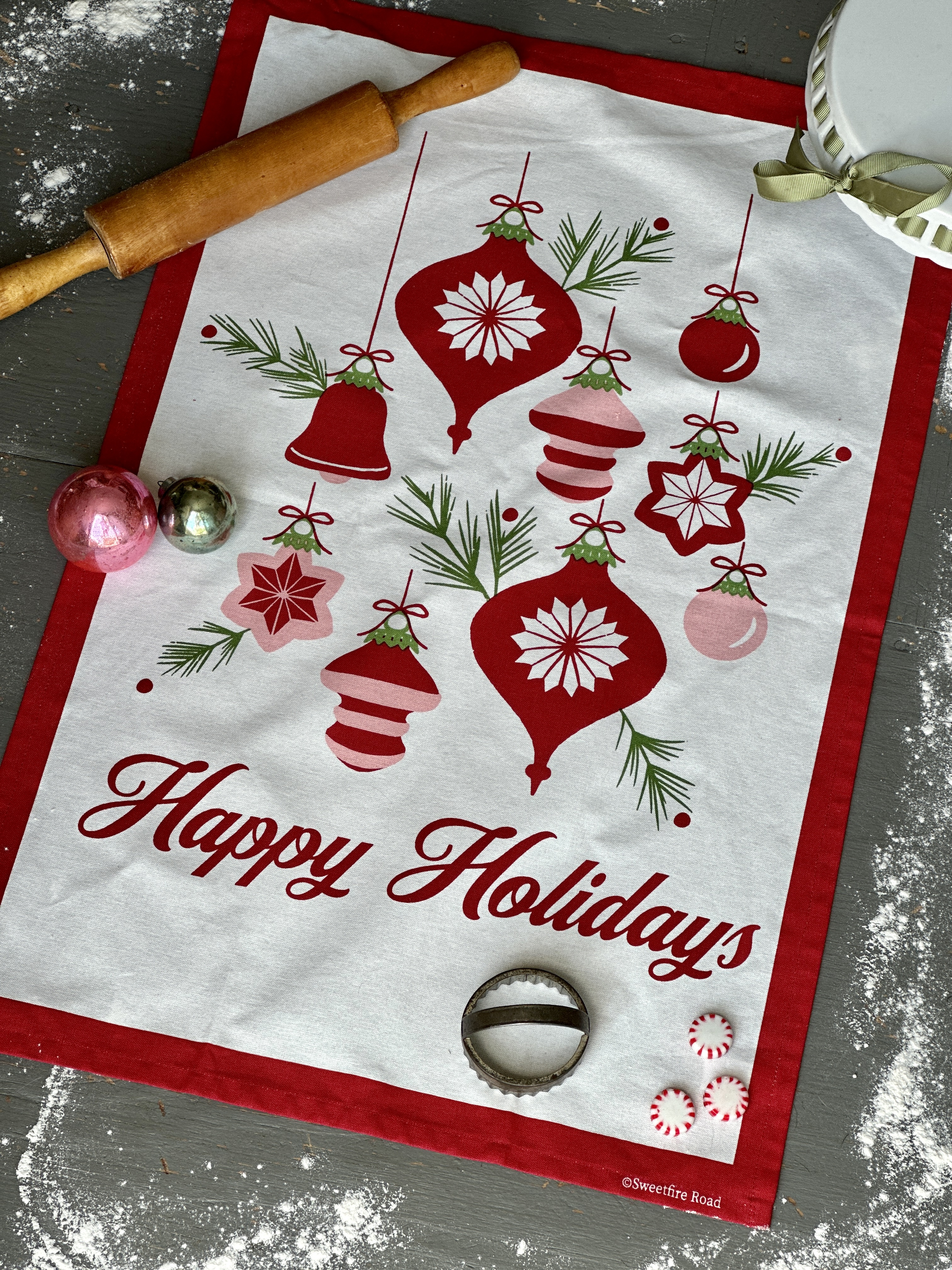 Once Upon Christmas Snowflake - Red - Quilt Fabric