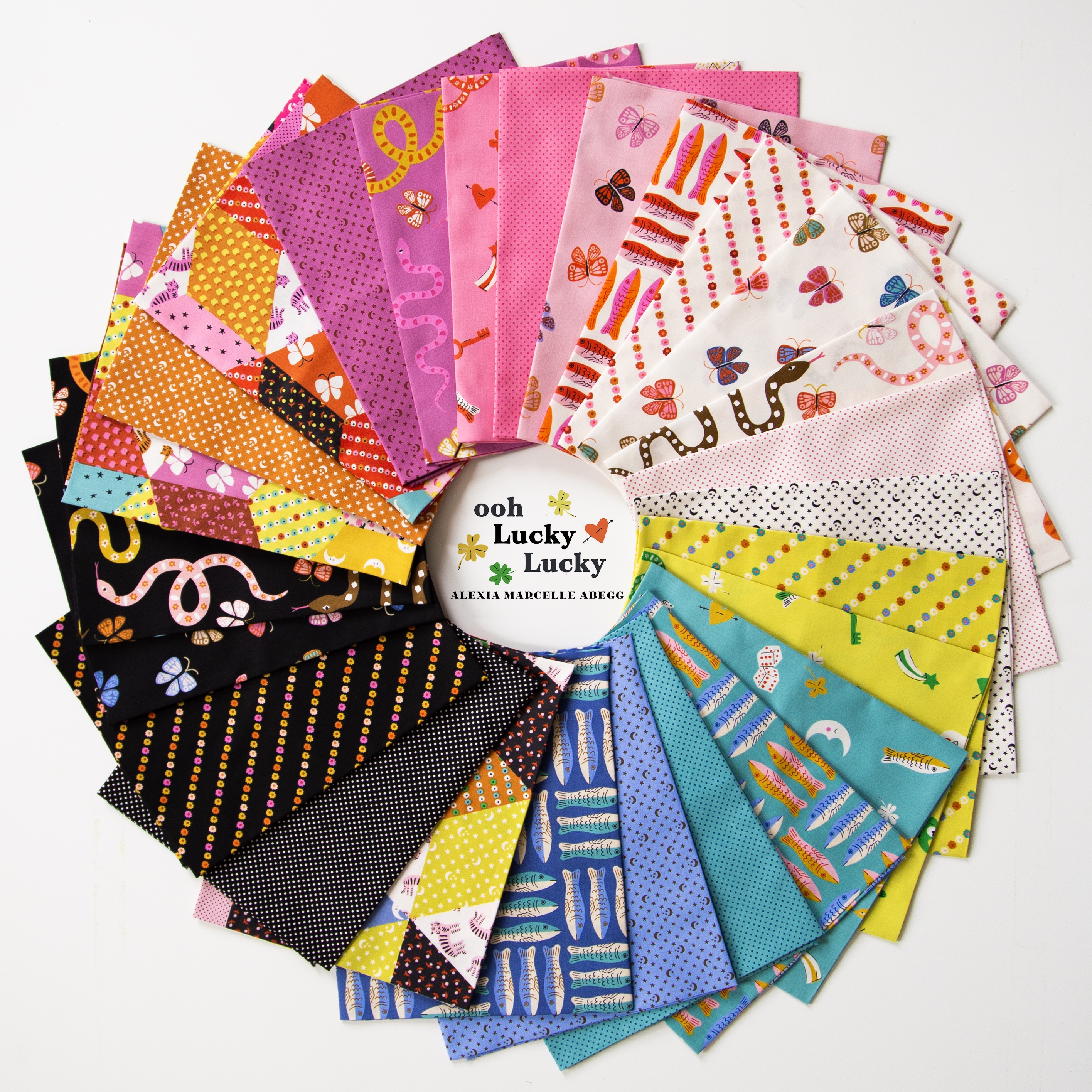 Ooh Lucky Lucky Turquoise - Quilt Fabric
