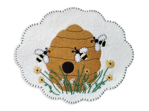 Bee Mat - Felt Applique Pattern