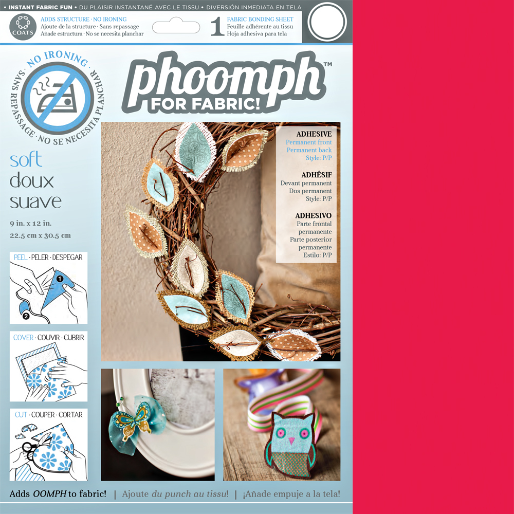 Phoomph 9" x 12" x 1mm Soft Red