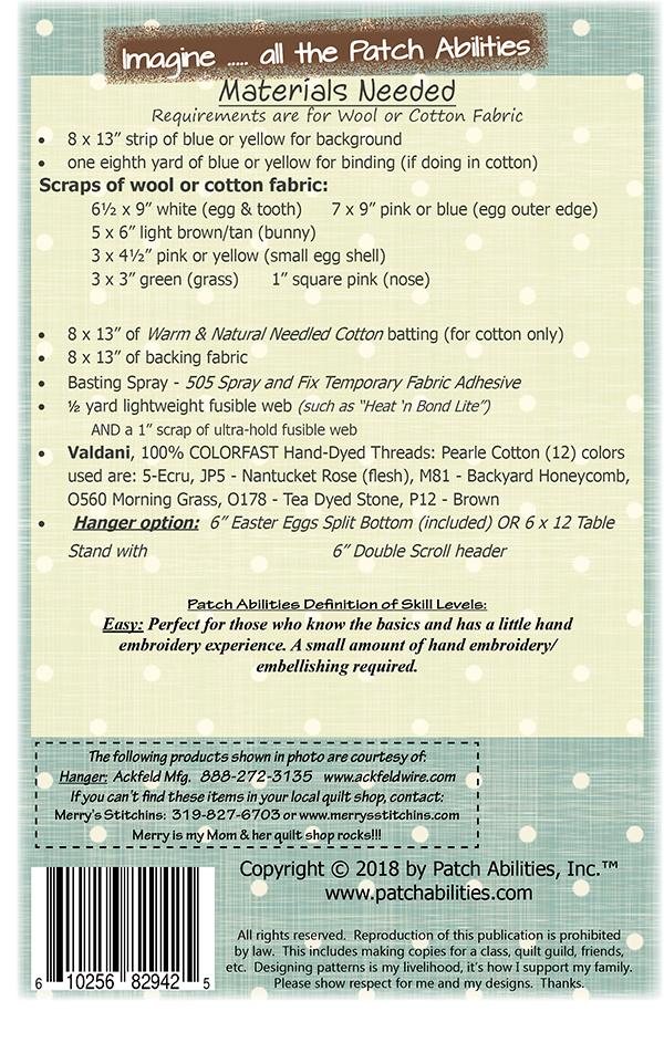 Bunny Too Funny W/Hanger - Quilt Pattern