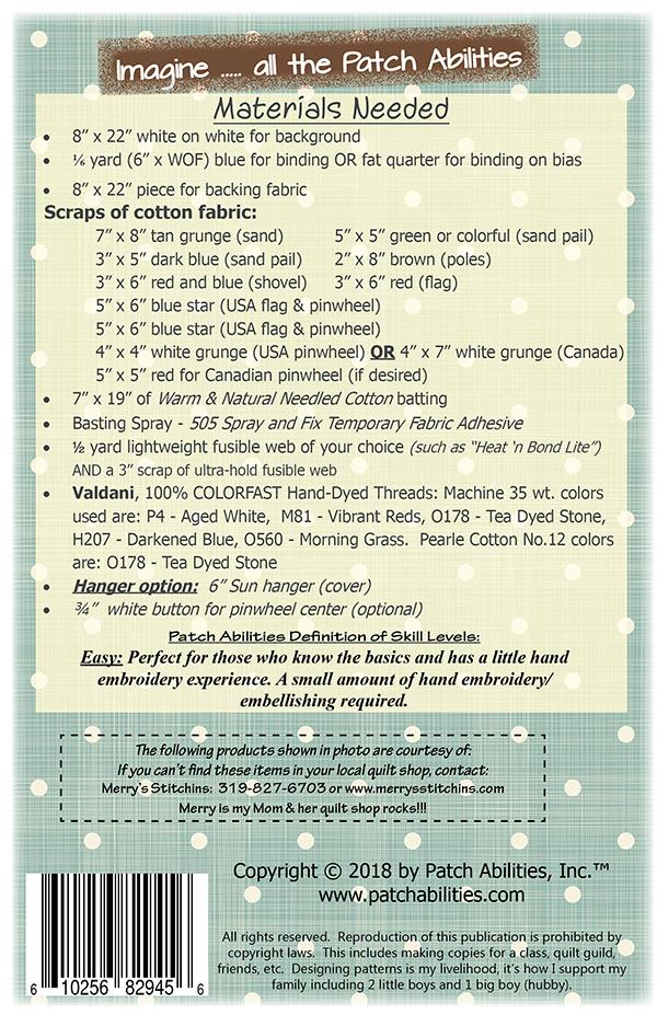 Seaside In July with Button Hanger - Quilt Pattern