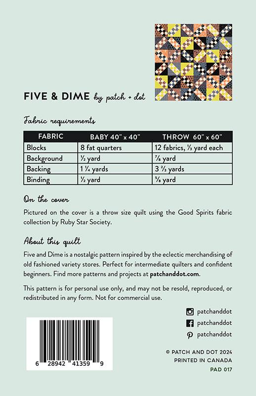 Five and Dime - Quilt Pattern