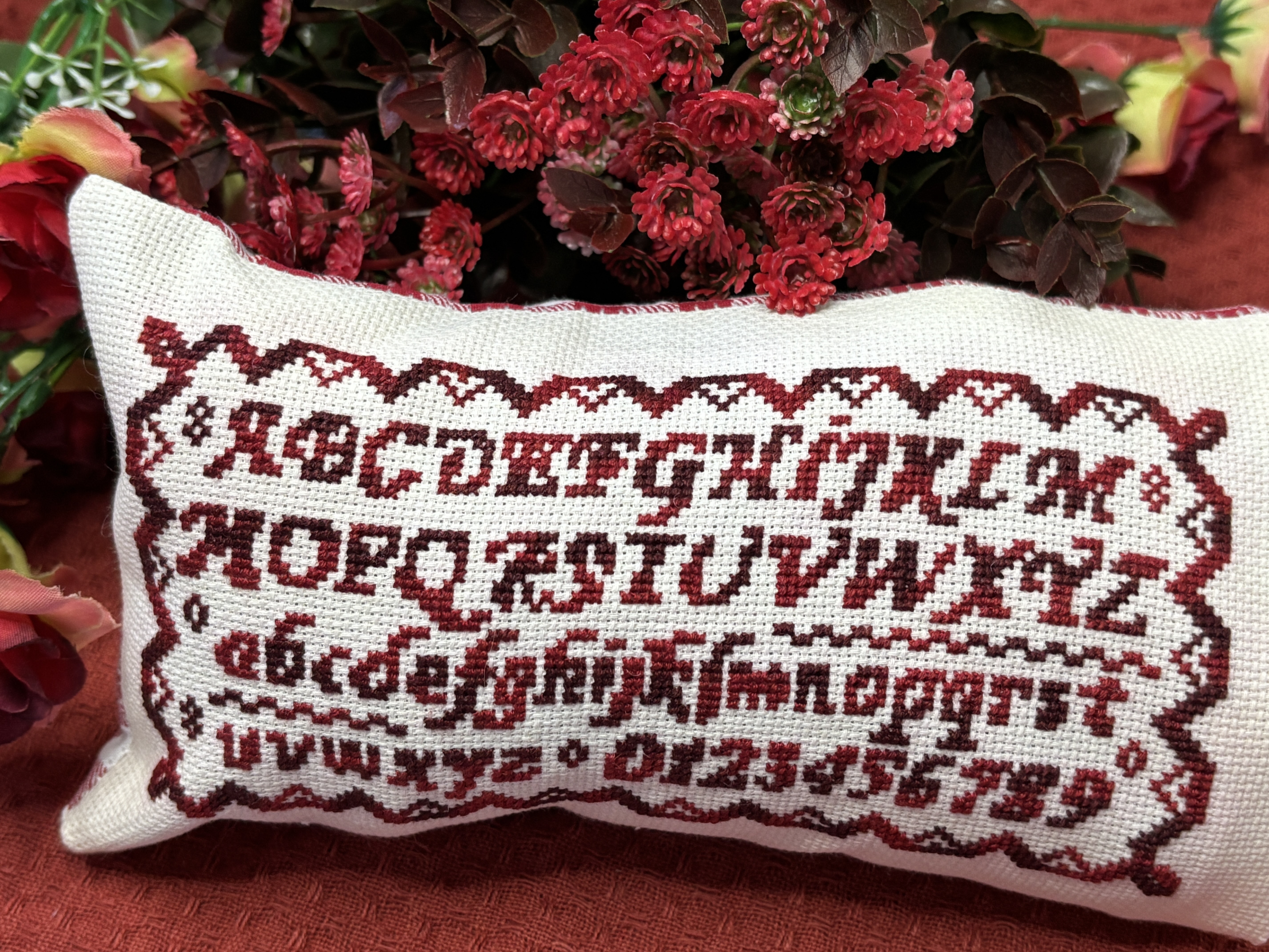 Red Alphabet Sampler - Cross Stitch Pattern