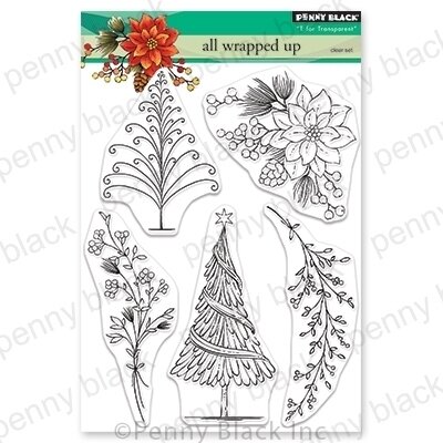 All Wrapped Up - Christmas Penny Black Clear Stamp