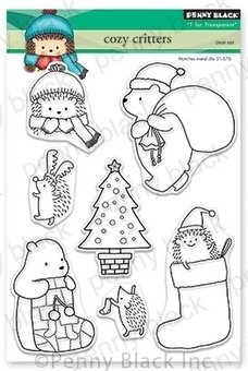 Cozy Critters - Christmas Penny Black Clear Stamp