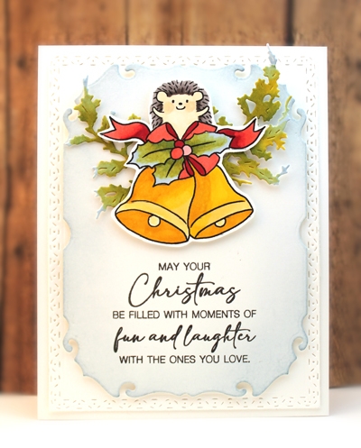 Rejoicing Hedgie Mini - Christmas Clear Stamp